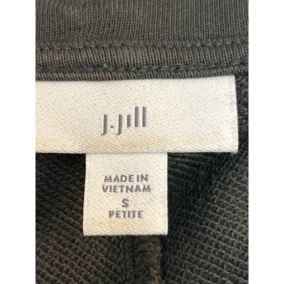 J. Jill Petite French Terry Peat Moss Green Dress SP Minimalist Capsule Staple - Picture 8 of 14